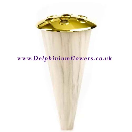 Marble Effect Grave Vase Cone - Click Image to Close